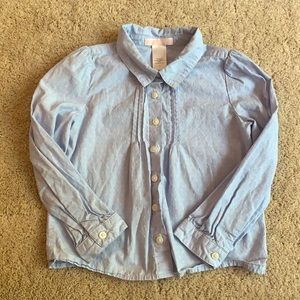 Janie & Jack sz 4 light blue button up.